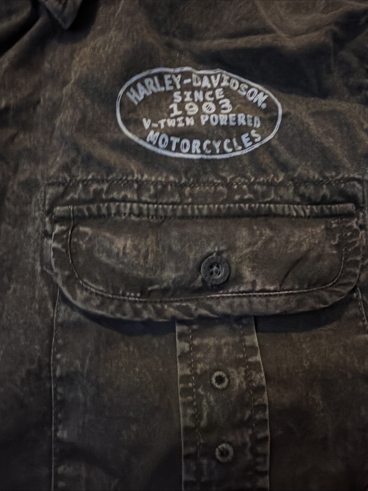Harley Davidson Men’s Dark Grey Sleeveless Shirt Since 1903 Large
