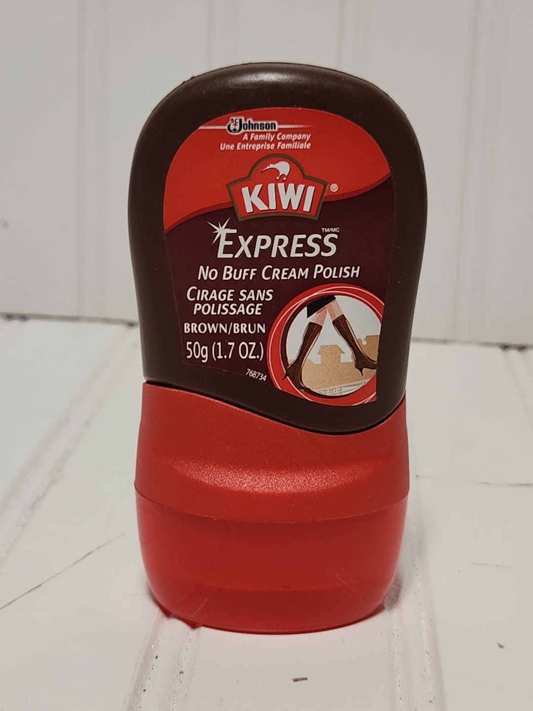 Kiwi No Buff Cream Polish Revives & Nourishes Brown Leather 1.7oz