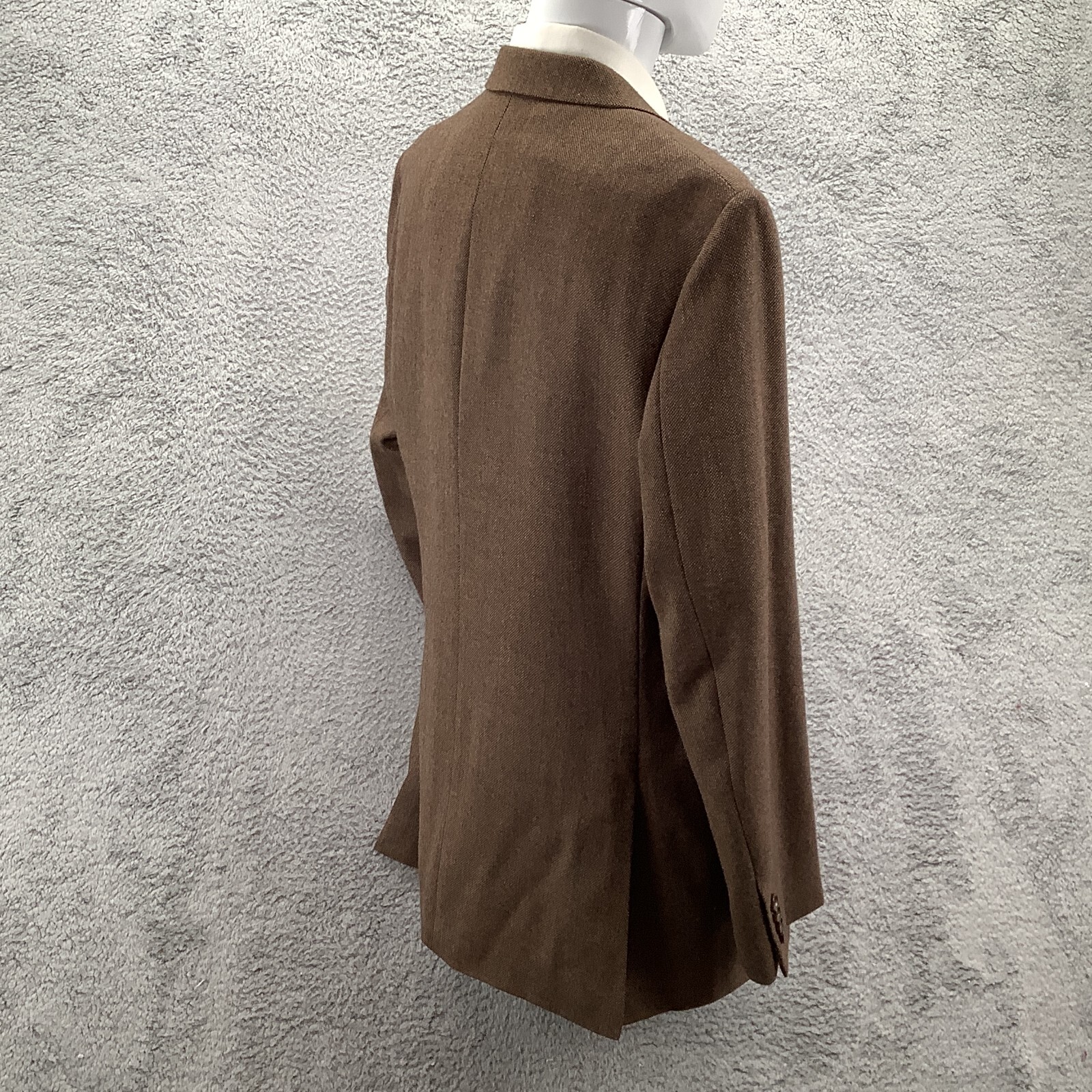 Stafford Merino Wool Sport Coat Men’s 44L Brown Two Button Double Vented Blazer