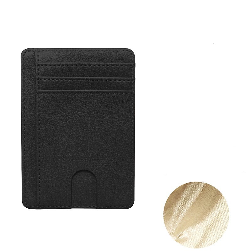 For Men Leather Wallet RFID Blocking Slim Flat Wallet Card Case ID Card Holder