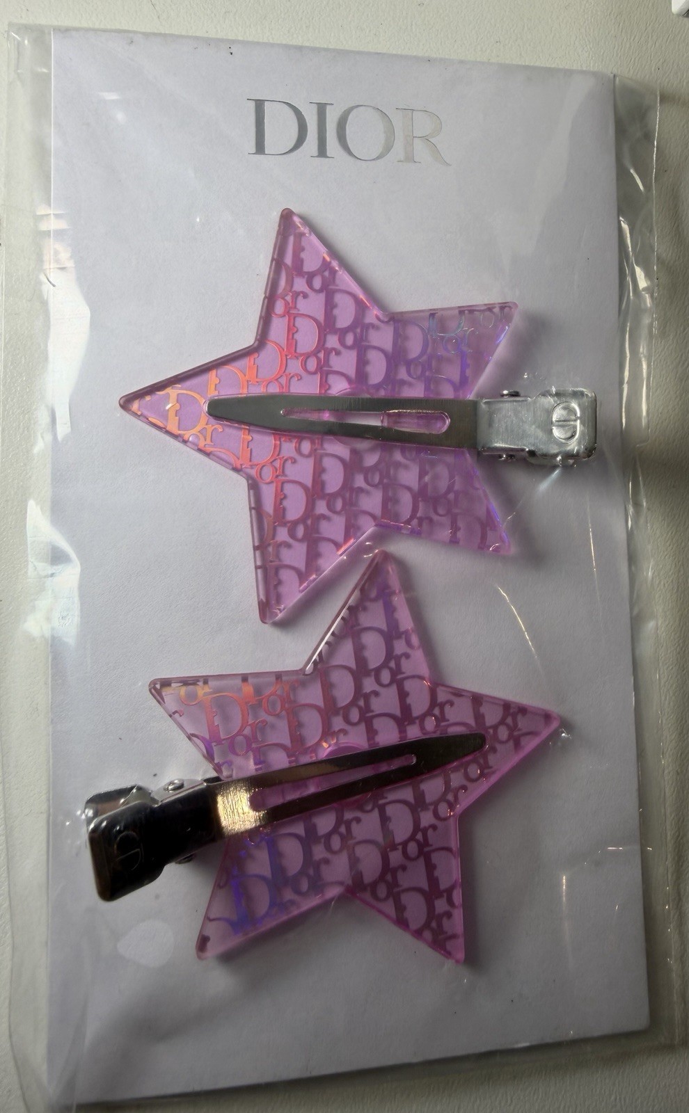 Dior Hair Clip Hairpin Backstage Pink Star 2026 NEW Rare Sealed + 1 Free Sample