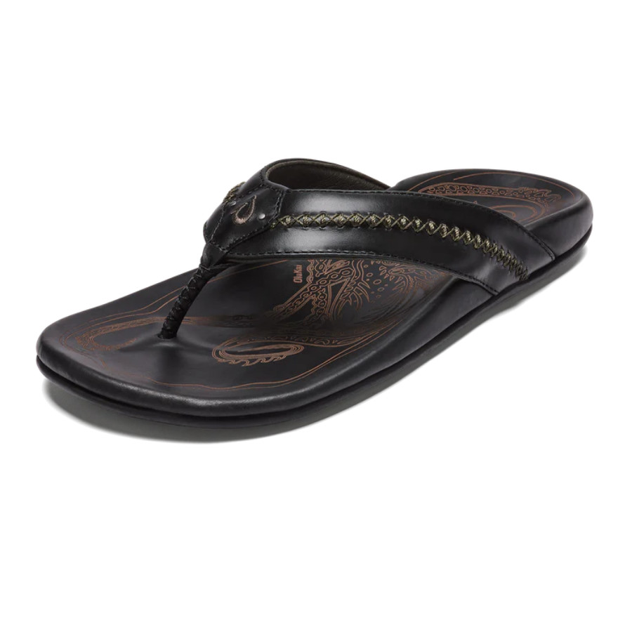OluKai Mea Ola Men’s Leather Sandals Brand New Authentic