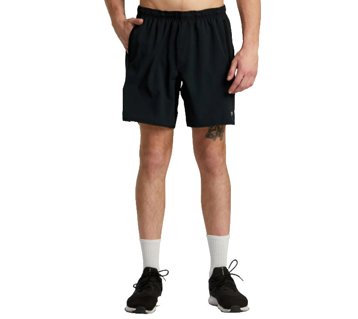 $60 RVCA Men’s Yogger Stretch Elastic Waist Shorts 8″ – Black – Medium -New Tag