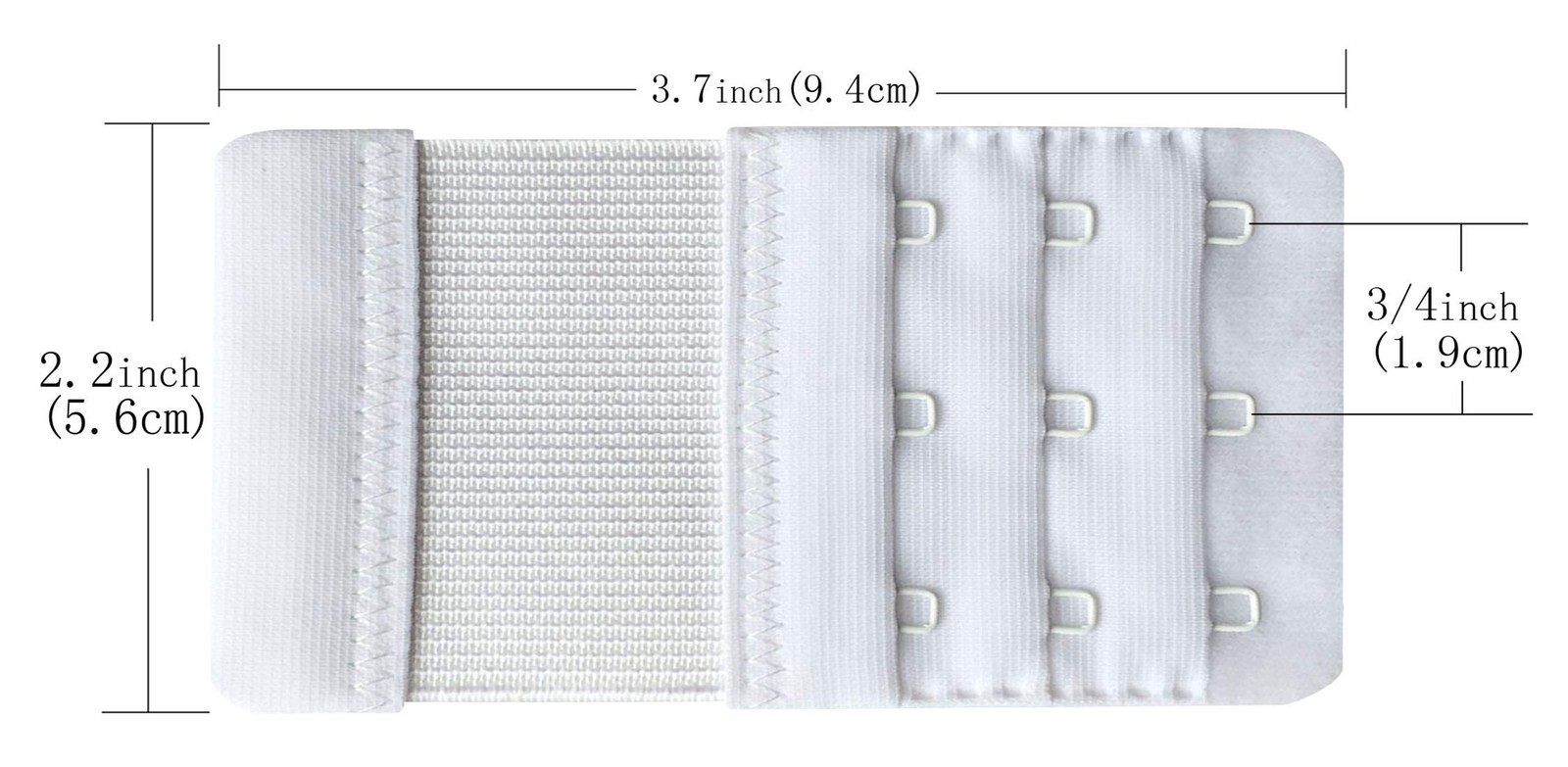 Women Pack Of 3 Soft Comfortable 3 Hooks Bra Extender