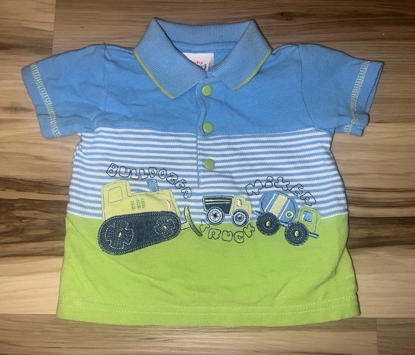 Vintage Baby OkieDokie Rainbow Tag Polo Shirt 0-3 Months *See Description*
