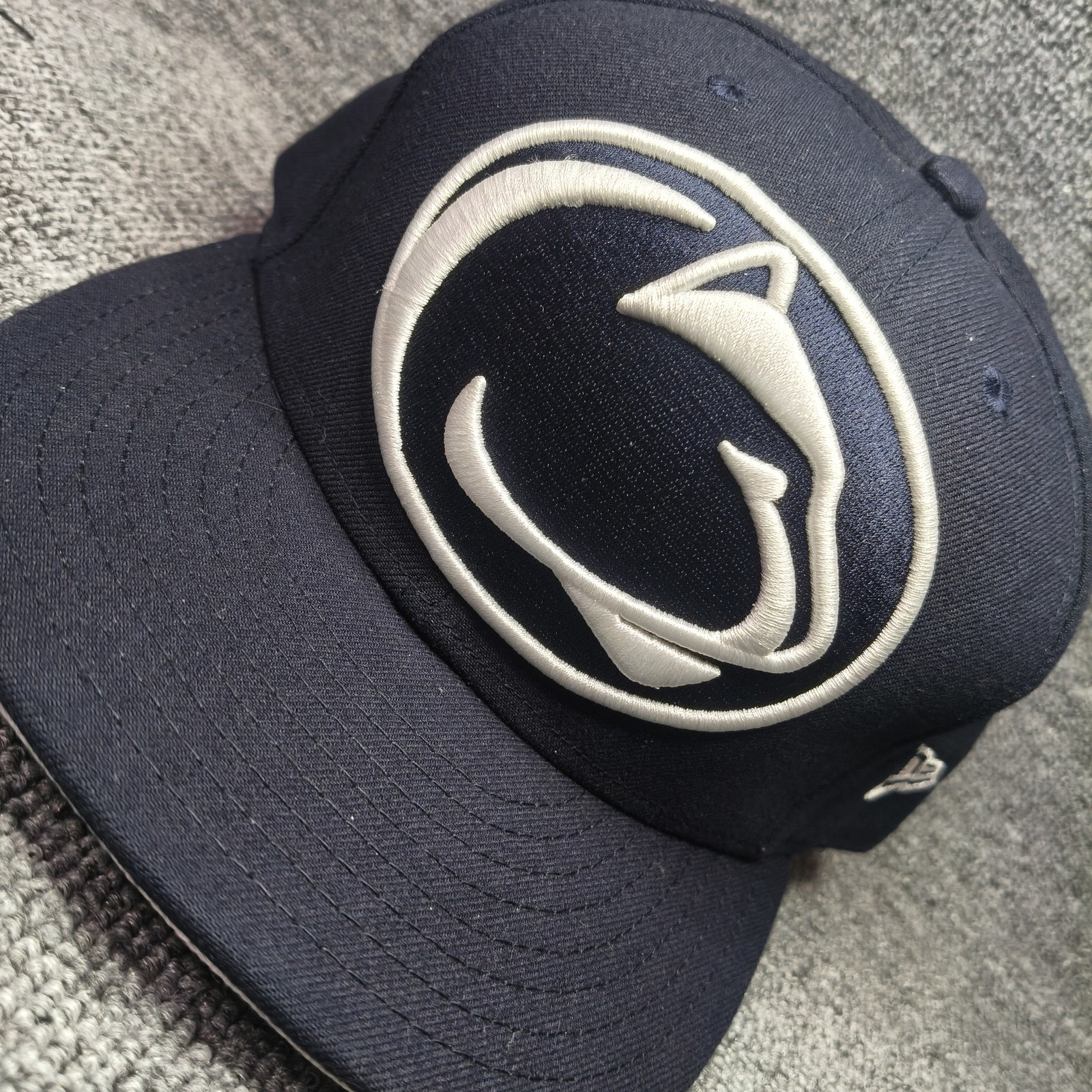 New Era Penn State 59FIFTY Fitted Flat Brim Navy 7 1 4 Hat