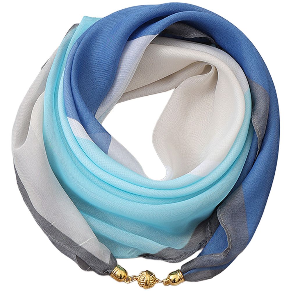 Casual Wear Chiffon Scarf Lightweight Polyester Fiber Soft Comfortable Feel