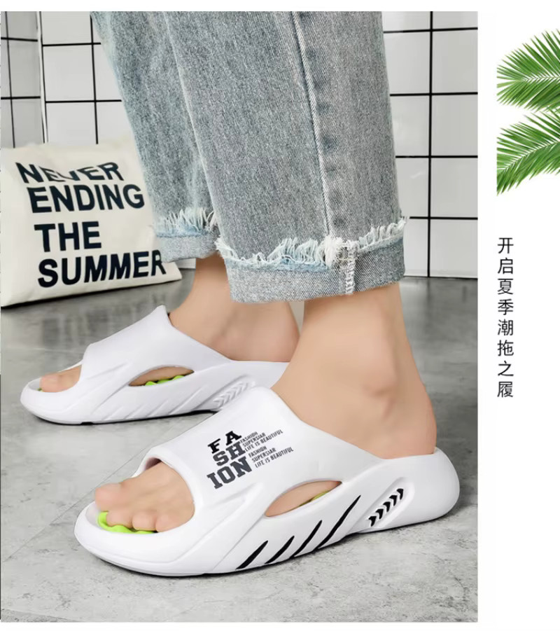 Men’s Summer Massage Slippers EVA Soft Sole Beach Slides Shoes Outdoor Gym Gift