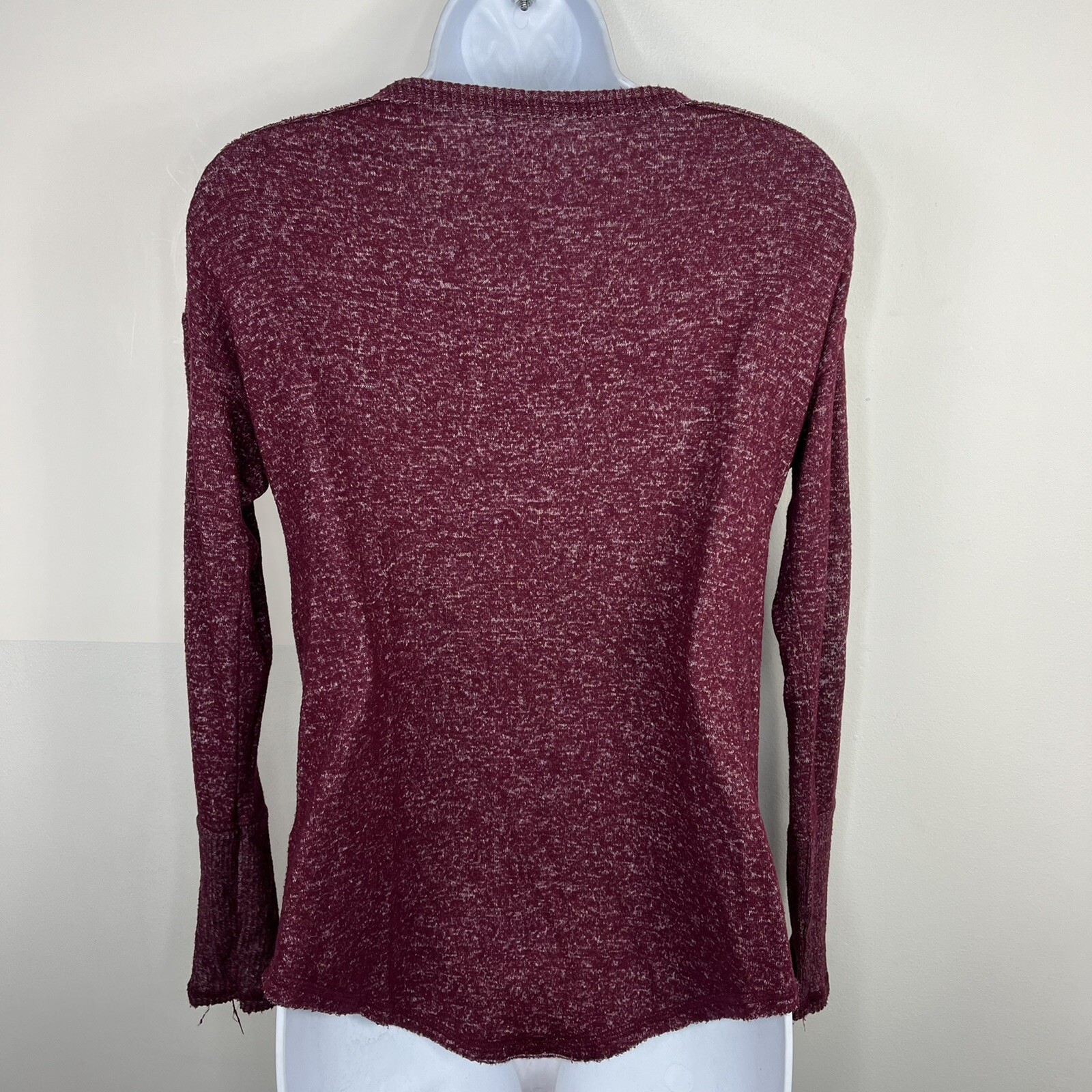 a.n.a. Top Sz XS Heathered Red Pullover Athleisure Everyday Basic Minimalist