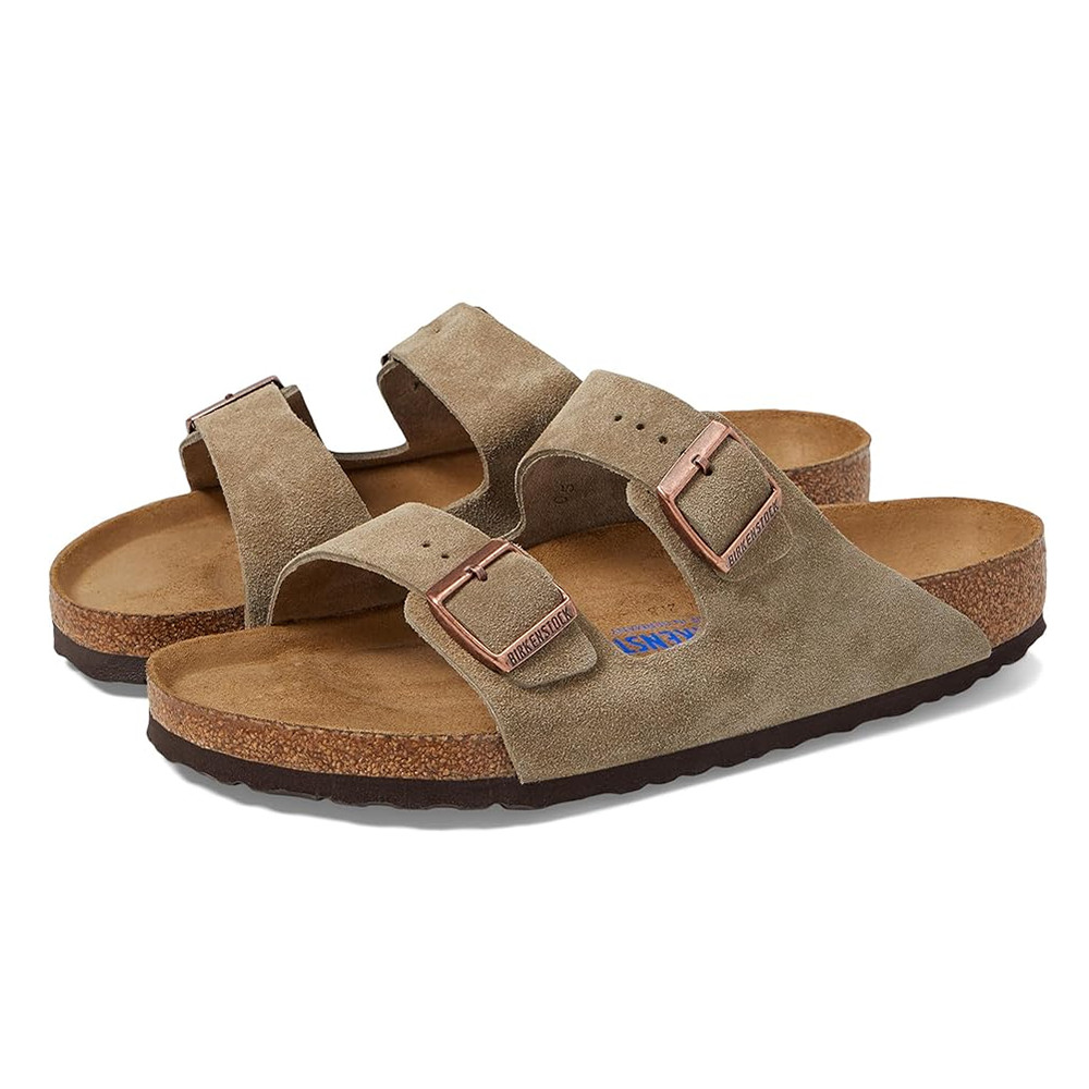 Birkenstock Arizona Taupe Classic Suede Soft Footbed Sandals Women’s Shoes