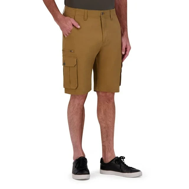 Iron Co Men’s Stretch Twill Cargo Shorts Size 40 Caramel