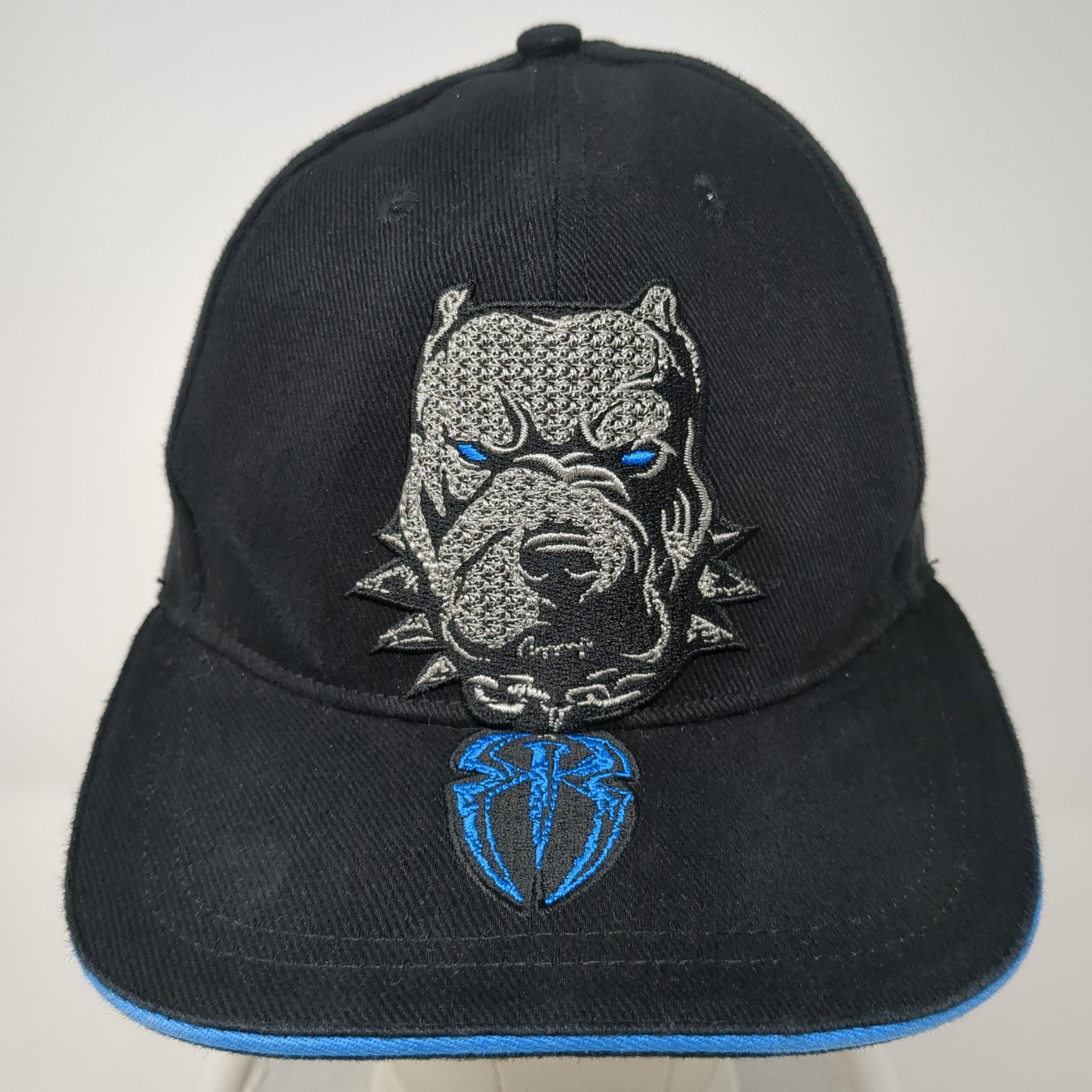 Roman Reigns Bulldog Snapback Cap Black One Size Adjustable Cotton Authentic WWE