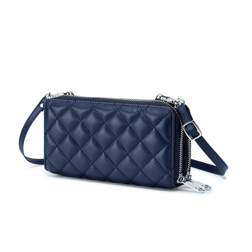 Womens Small Crossbody Bag Genuine Leather Shoulder Handbag Zip Cellphone Wallet