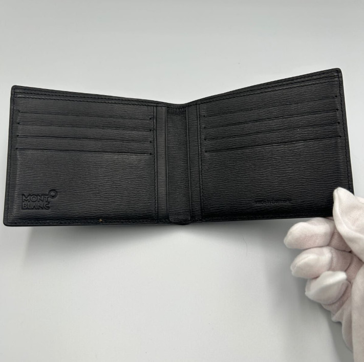 New In Box Montblanc Meisterstück Bifold Wallet Black Leather Men Luxury Gift