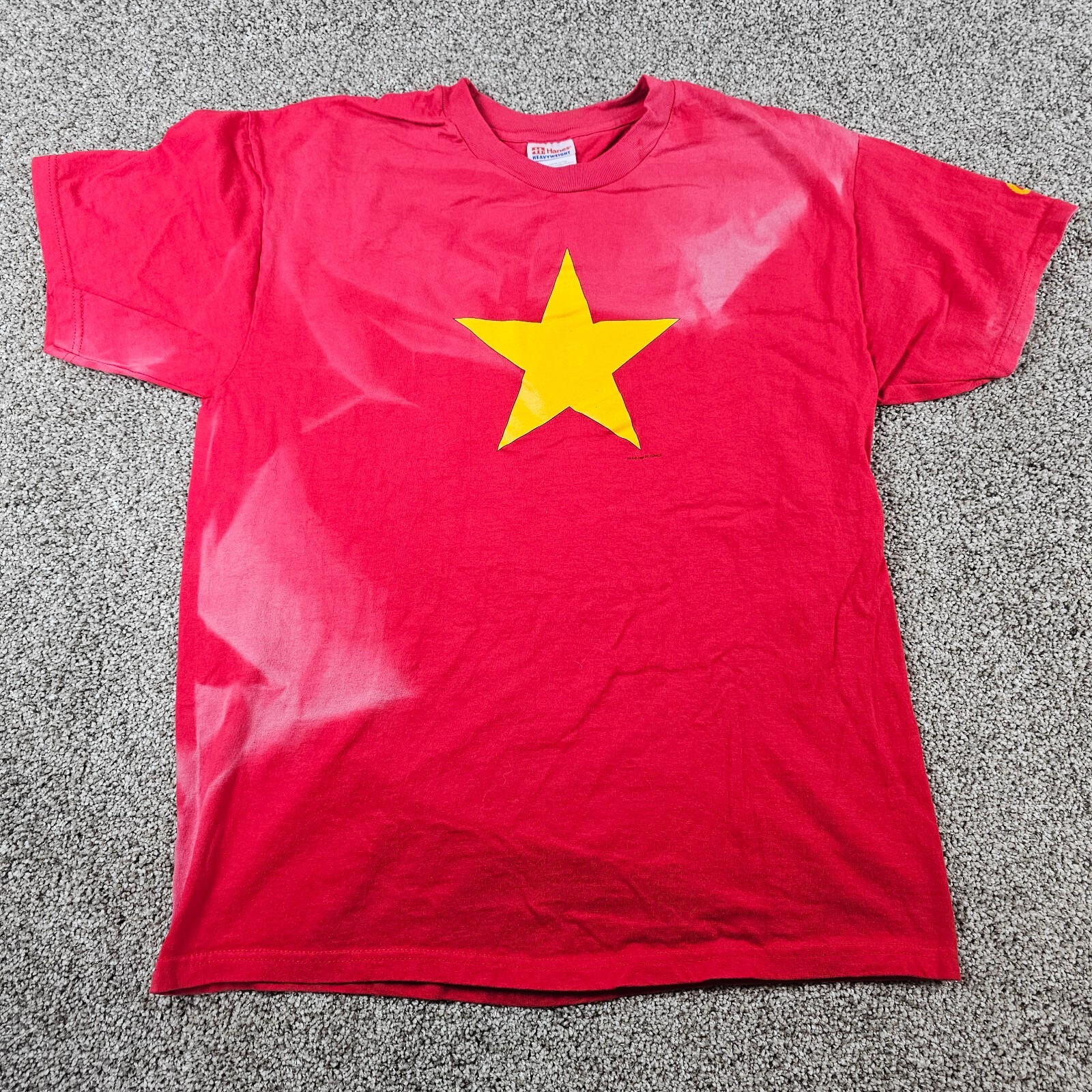 Vintage Goldstar Shirt Mens Large Red Superhero Booster Gold DC Comics Logo 90s