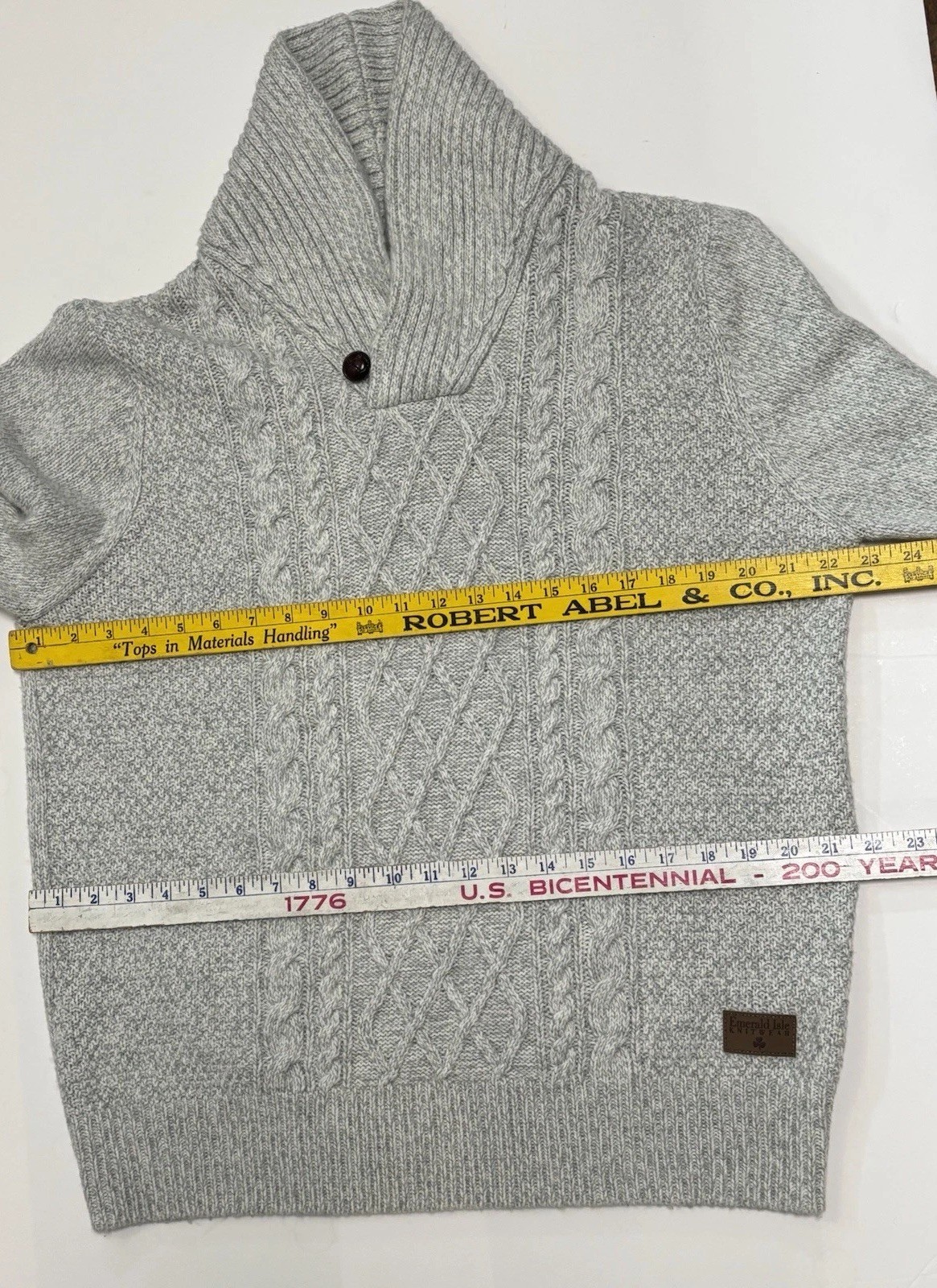 Emerald Isle Knitwear Mens L/XL Fisherman Sweater Killarney Pullover Wool Blend