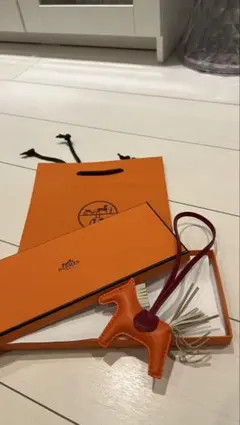 HERMES Rodeo Charm Pegasus PM Agneau Milo Swift Rouge Sellier Rose Sakura Z-stam