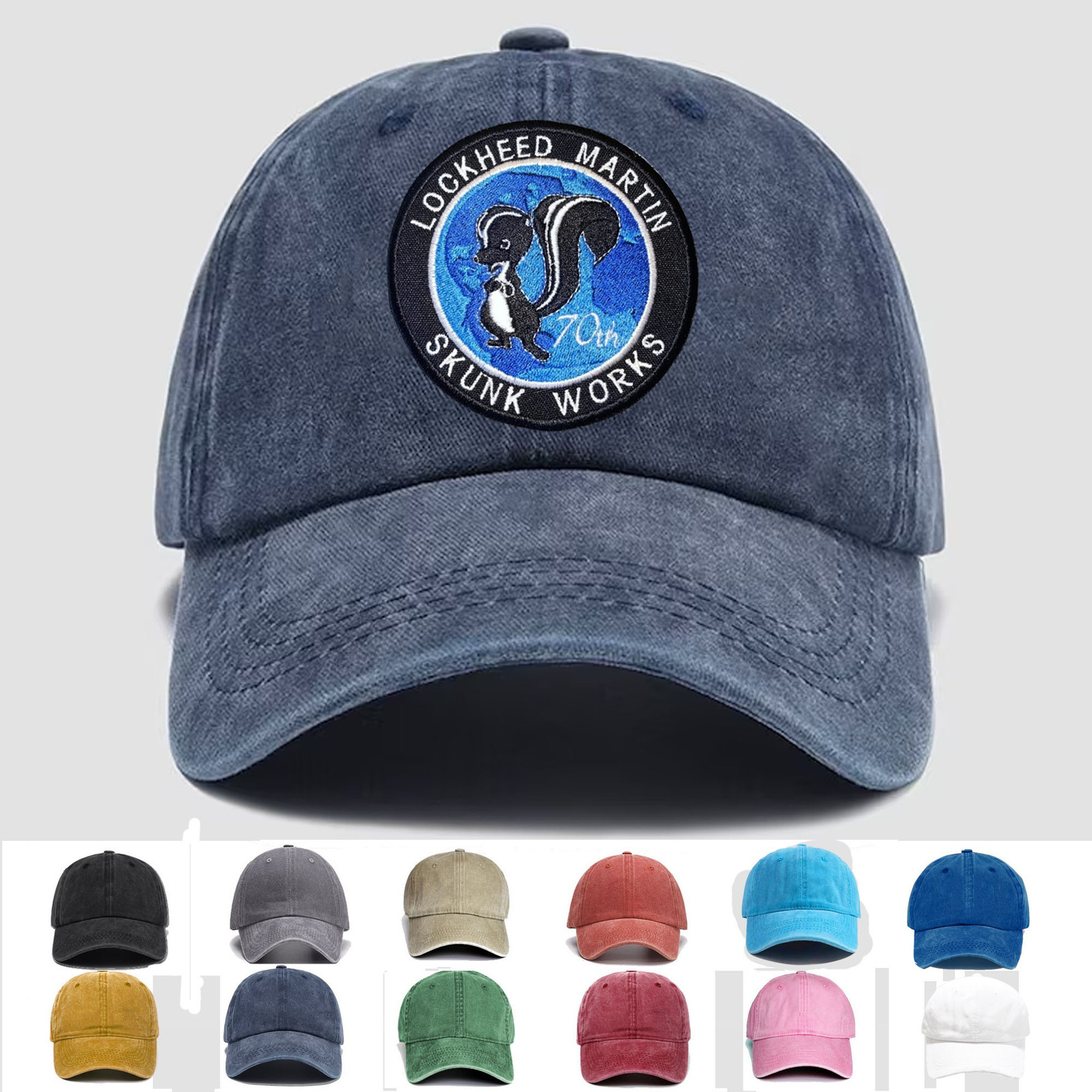 Custom Embroidered Hat USAF Lockheed-Martin Skunk Works 70th Anniversary, Gift