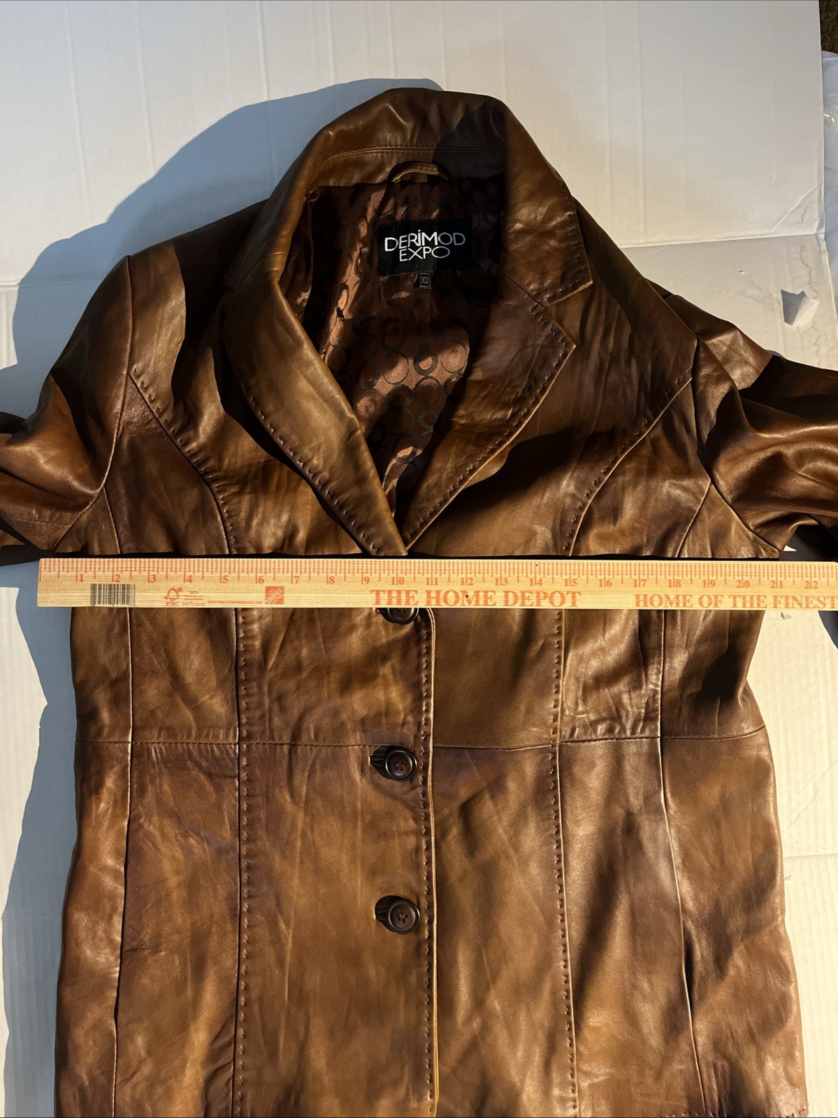 VTG Derimod Expo Jacket XS Color Camel 100% Leather EUC