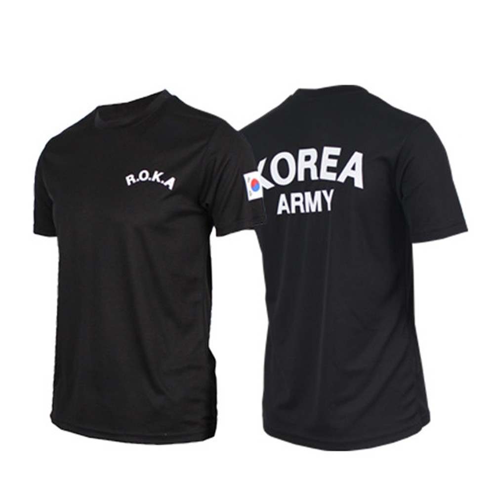 KOREA Army T-Shirt (R.O.K.A) | ROCATI Cool Dry Black Tee | S–4XL | 7 Colors