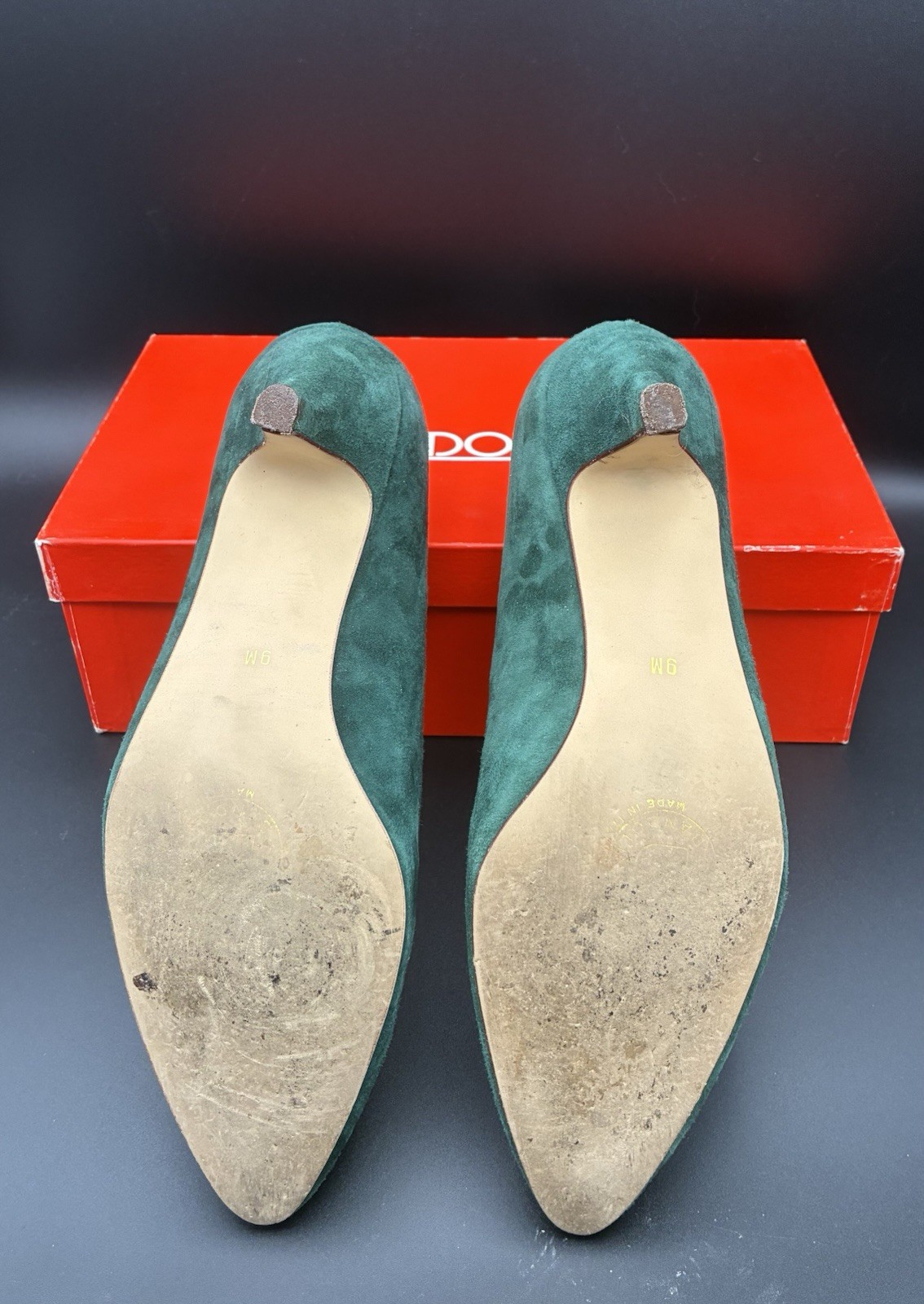 Women’s Vintage Bandolino Shoes Green Suede 9M
