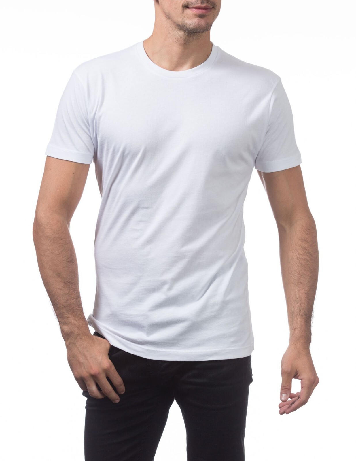 PRO CLUB MENS LIGHTWEIGHT T SHIRTS 4 X-Large BLK WHITE