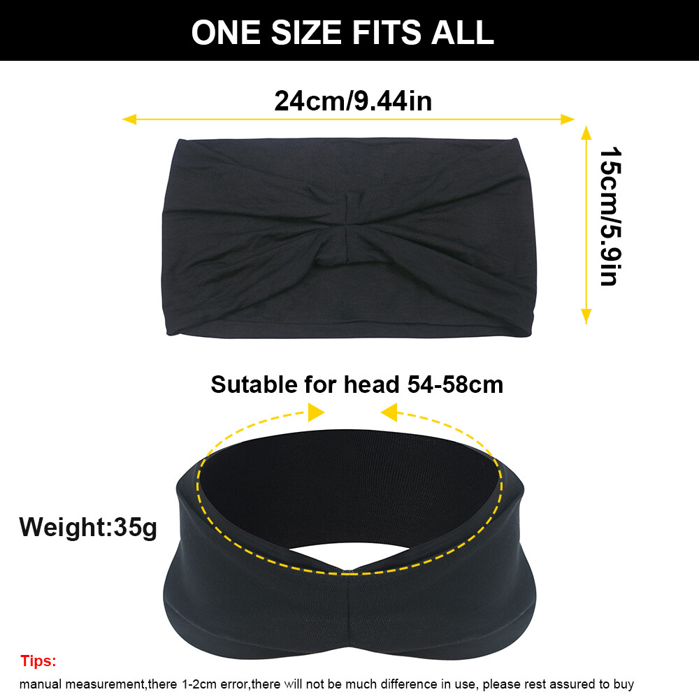 Men Headband Sweat Band Wide Headbands for Running Cycling Tennis Gym Training