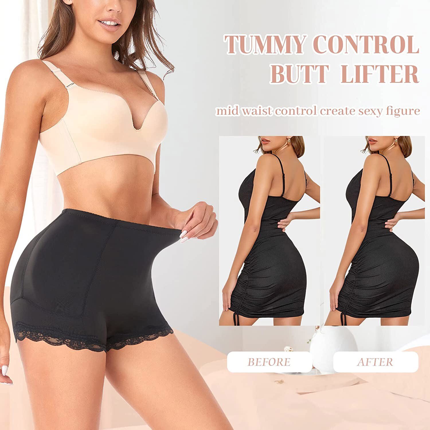 Womens Buttock Padded Enhancer Shaper Panties Underwear Hip FAKE ASS Butt Lifter