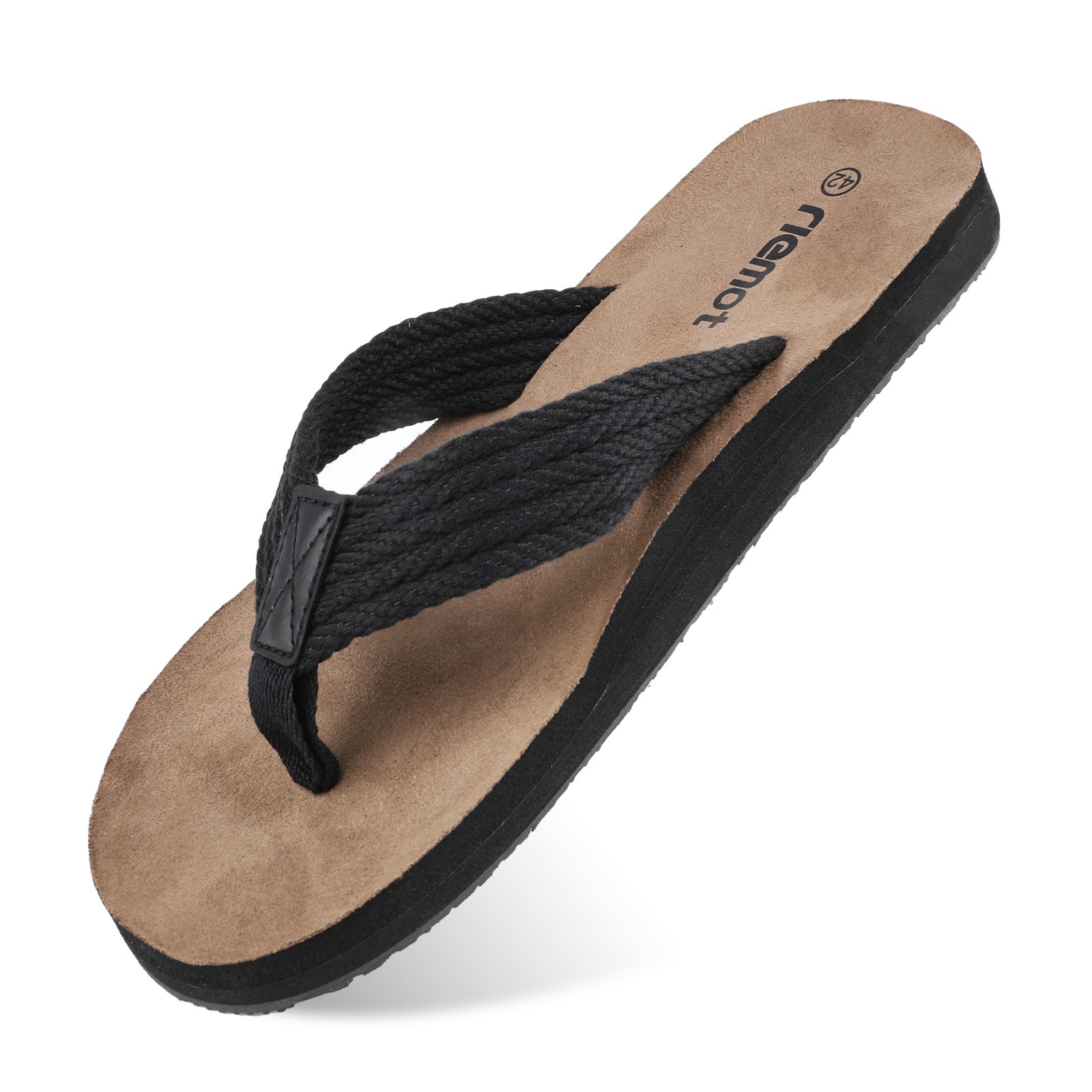 riemot Men’s Thongs Arch Support Flip Flops Beach Sandals Lightweight Comfort T
