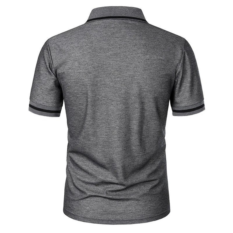New Men’s Short Sleeve Polo Shirts Solid Color Casual T-shirt Summer Trendy