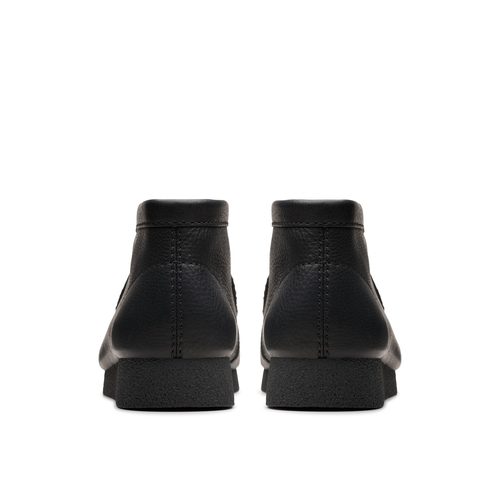 New Men Clarks Wallabee Evo Black Leather Rubber Bottom Comfortable Lace Shoes