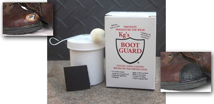 KG’S BOOT GUARD Leather Vinyl Brush-ON Toe Shoe Protector 2oz – BROWN