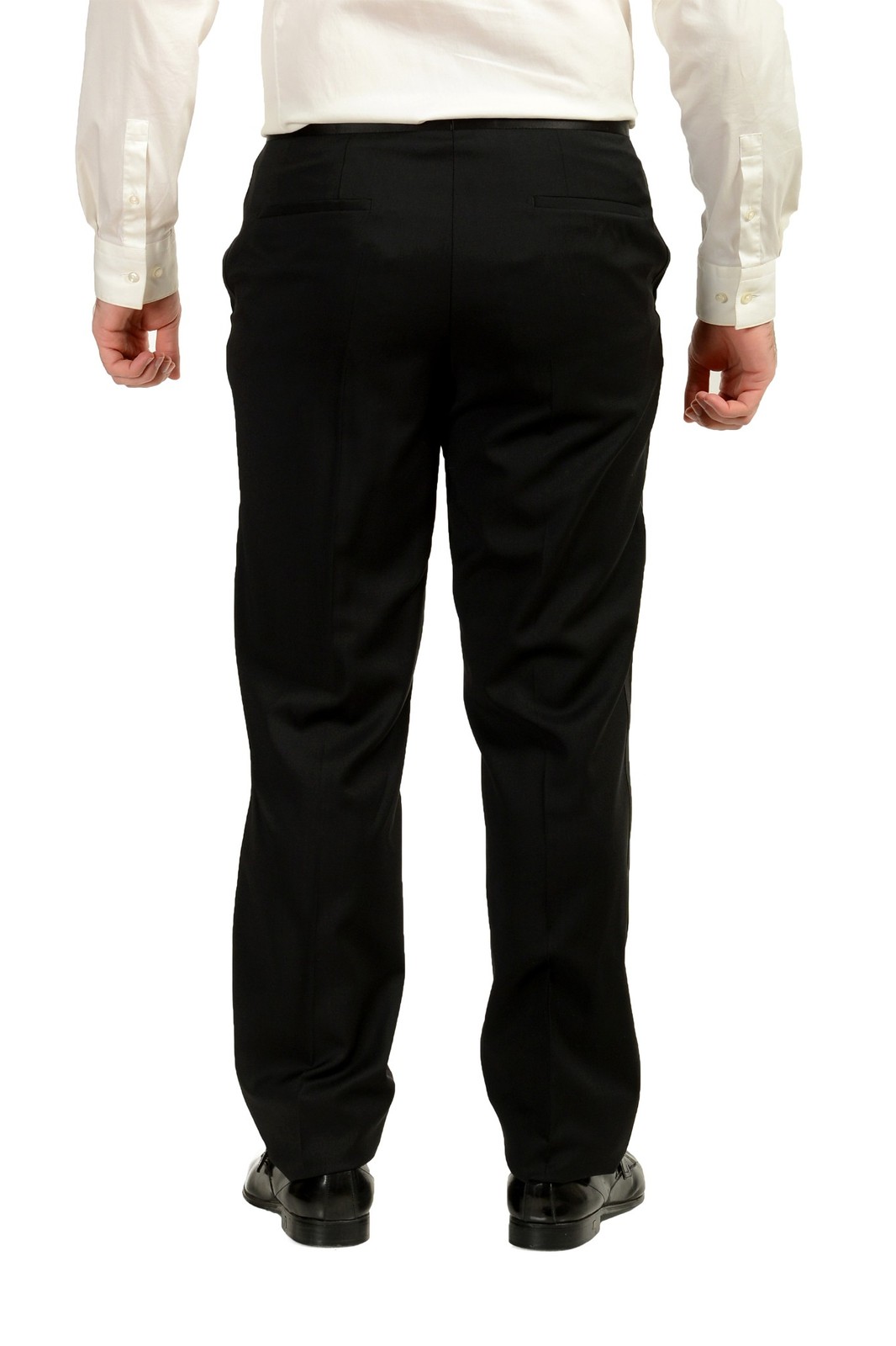 Hugo Boss Men’s “The Stars75/Glamour3” Black Tuxedo 100% Wool Suit US 40L IT 50L