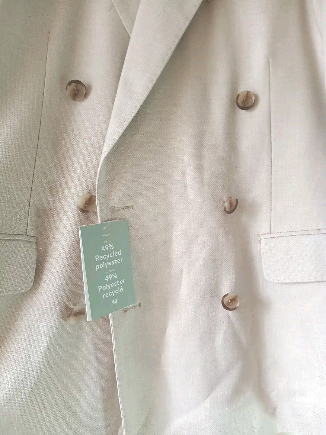 44R Linen Blazer Half-Lined Doublebreasted 6-Button sportcoat Double-vented