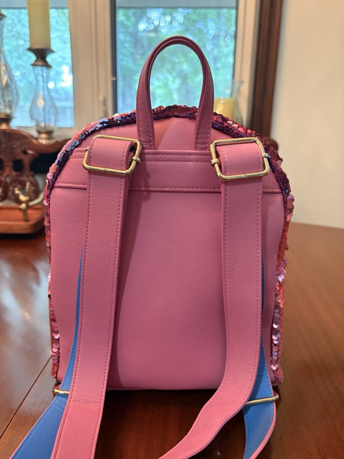 Loungefly Disney sleeping beauty Pink Blue flippy Sequin Mini Backpack