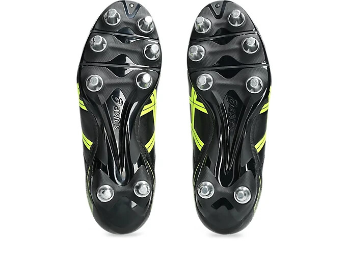 ASICS LETHAL TACKLE 1111A263 001 Black Safety Yellow Rugby Cleats