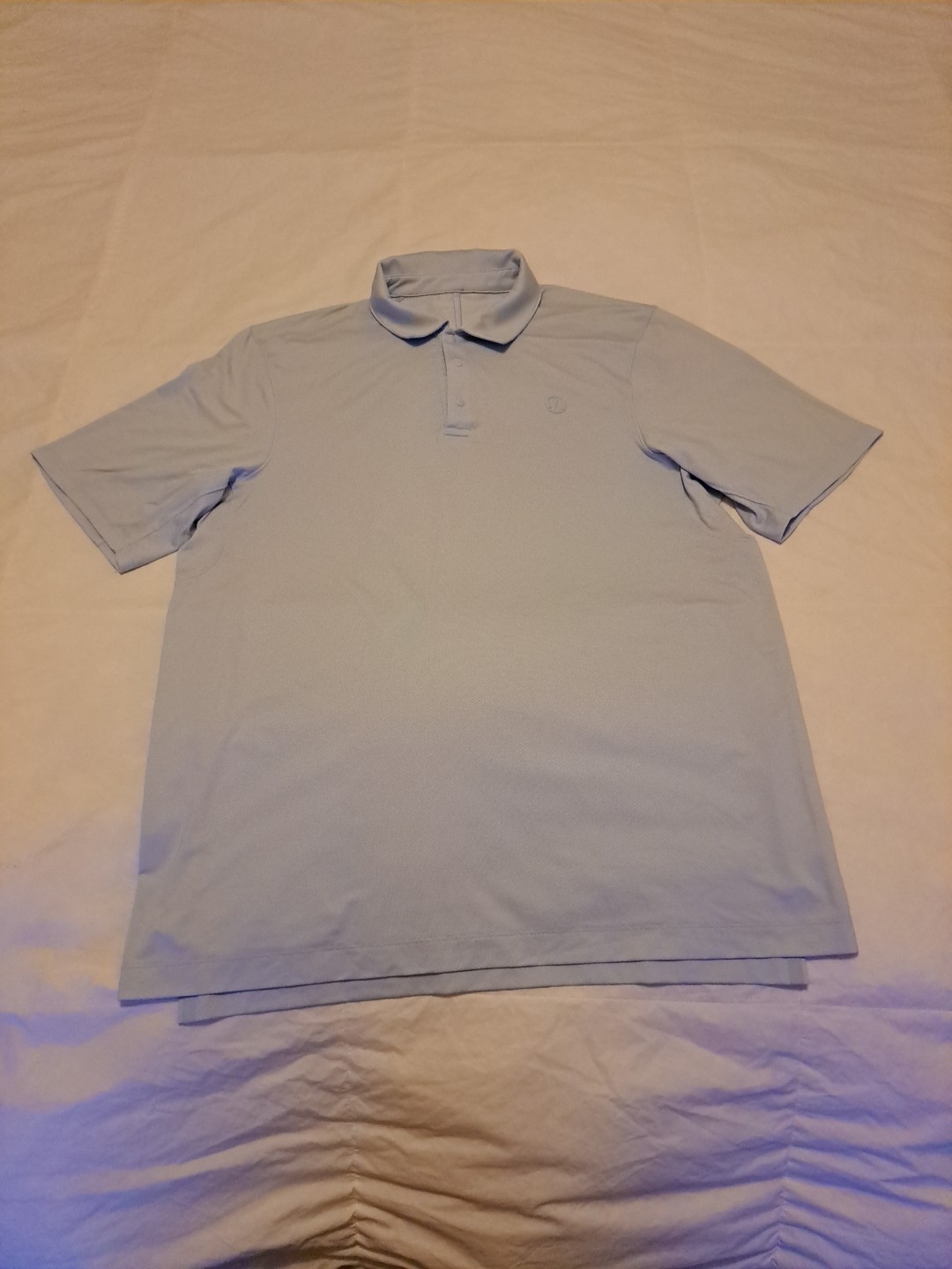 Lululemon Mens Polo Top Light Blue No TagExcellent Condition Returns Accepted