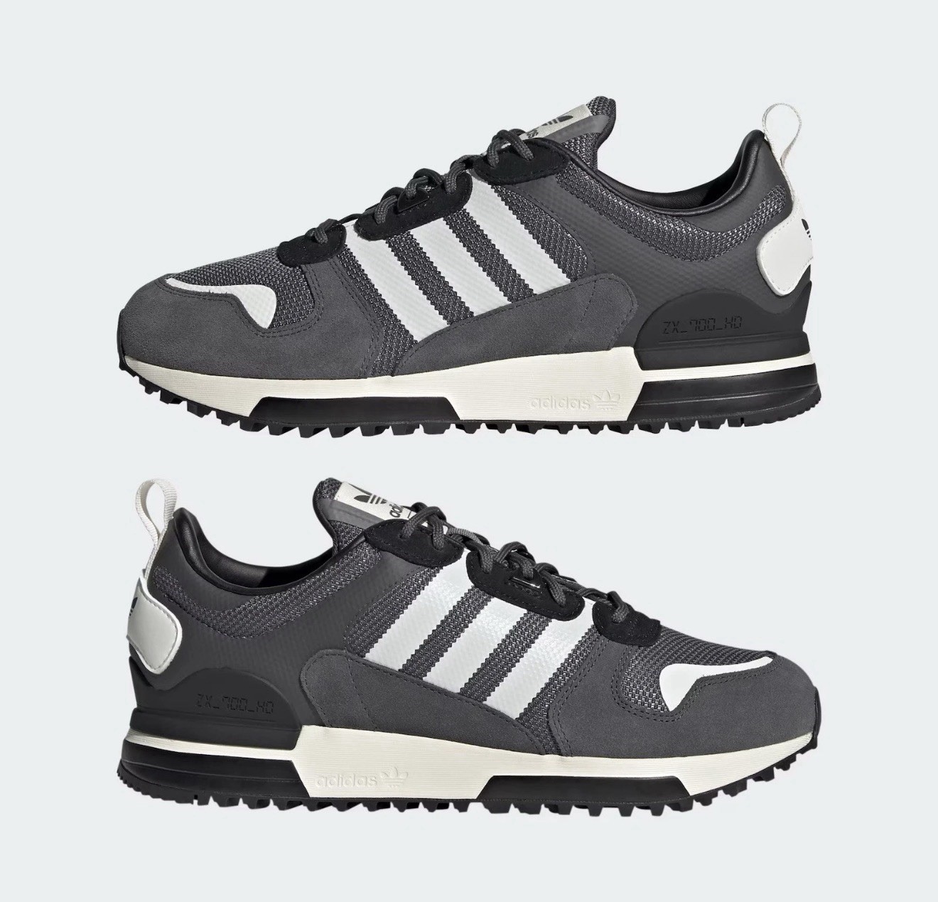 Adidas ZX 700 HD Men’s Athletic Shoes Gray Black Footwear Sneakers H01851 All Sz