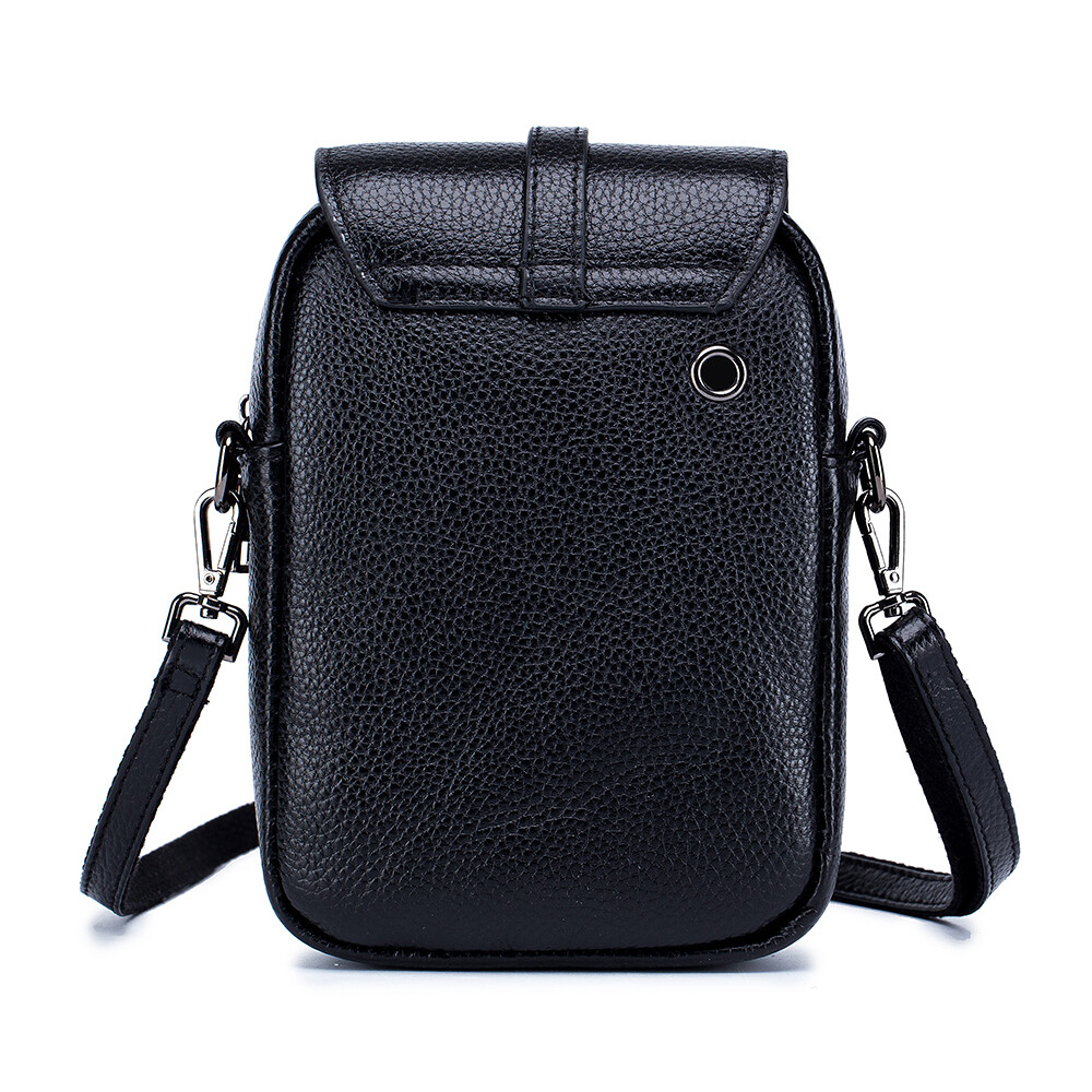 Womens Small Crossbody Bag Genuine Leather Vintage Shoulder Bag Cell Phone Purse