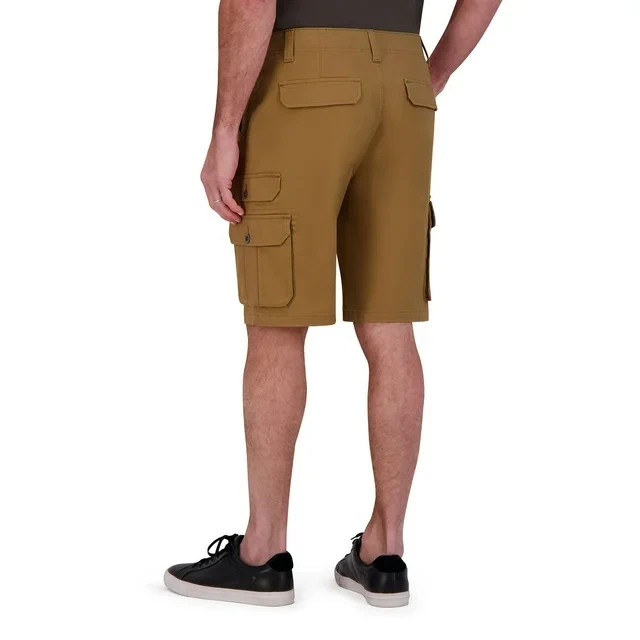Iron Co Men’s Stretch Twill Cargo Shorts Size 40 Caramel