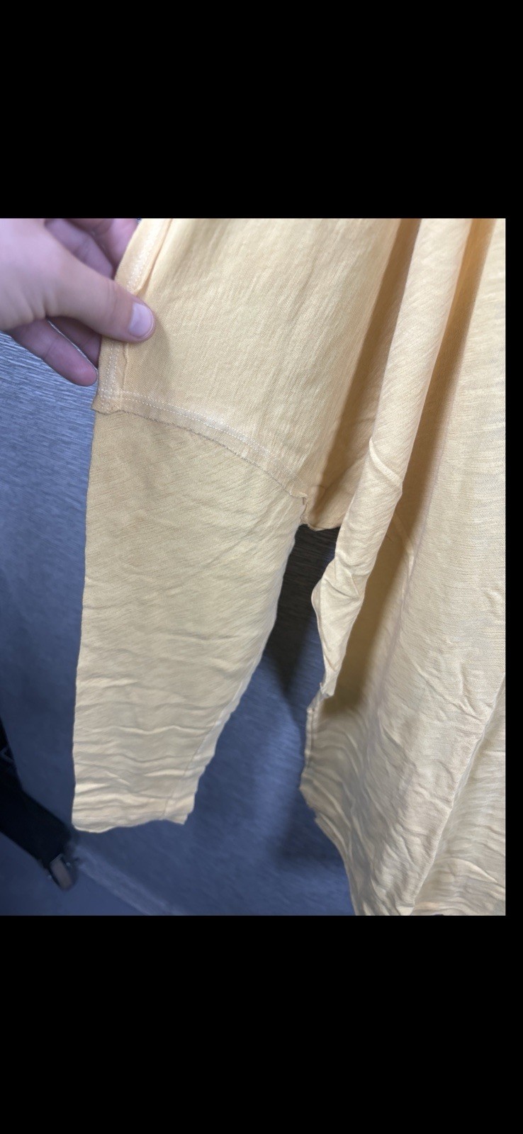 NEW Free People Women’s On My Mind V-Neck Long Sleeve Shirt Camel/Yellow Size M