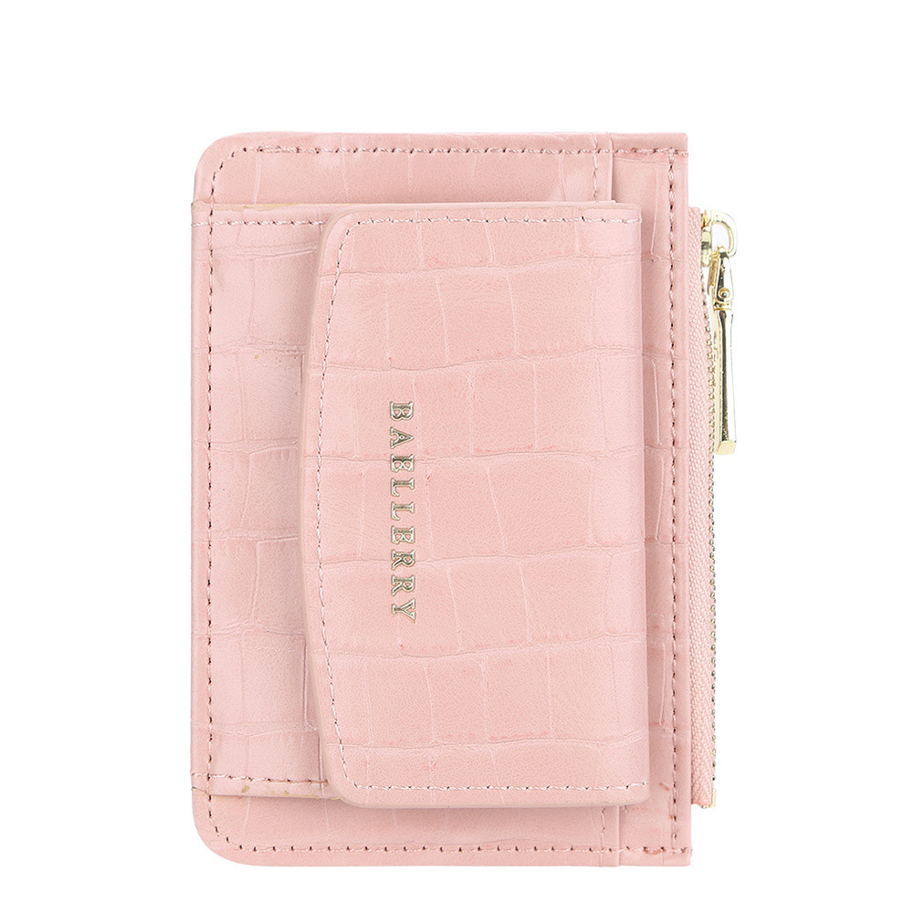 Fashion Marbling Leather Small Clutch Wallet Zipper Pocket Card Holder with Hasp