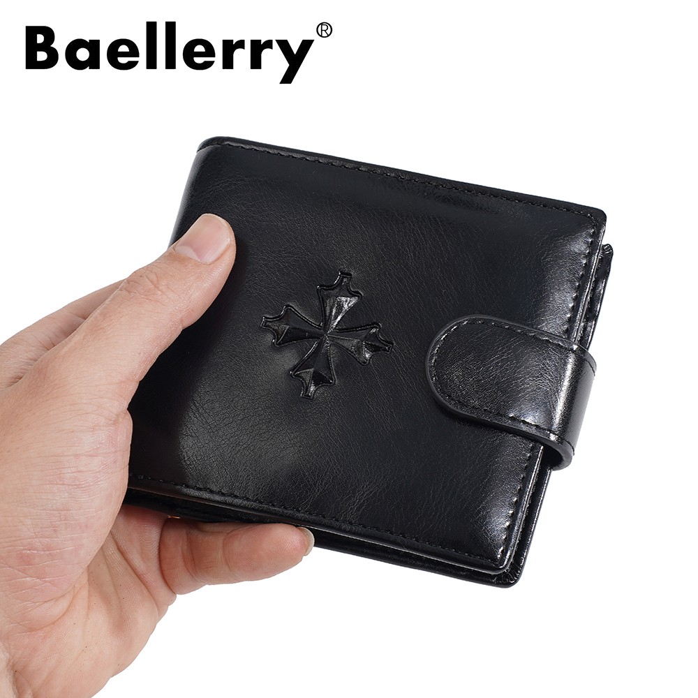 Fashion Men’s Bifold Leather Wallet ID Credit Card Holder Purse Clutch Hasp Snap