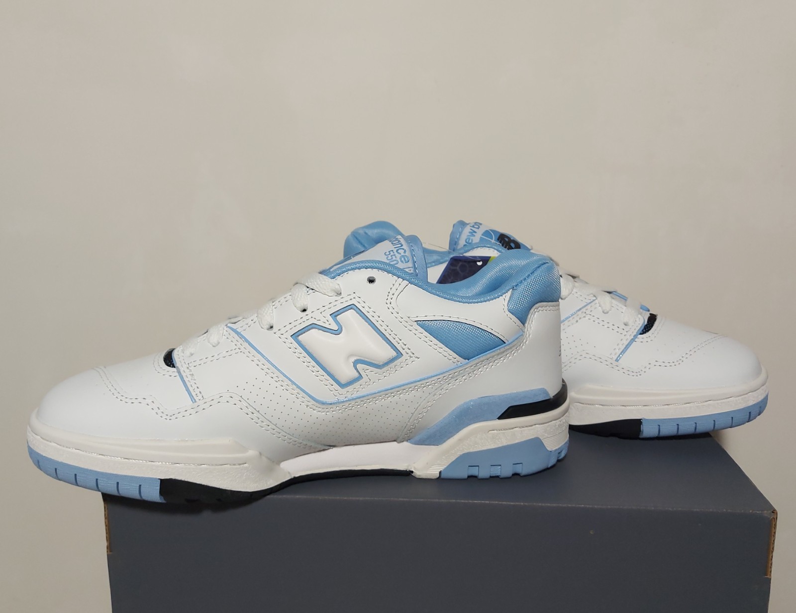 New Balance 550 UNC White University Blue BB550HL1 Authentic Sizes US6