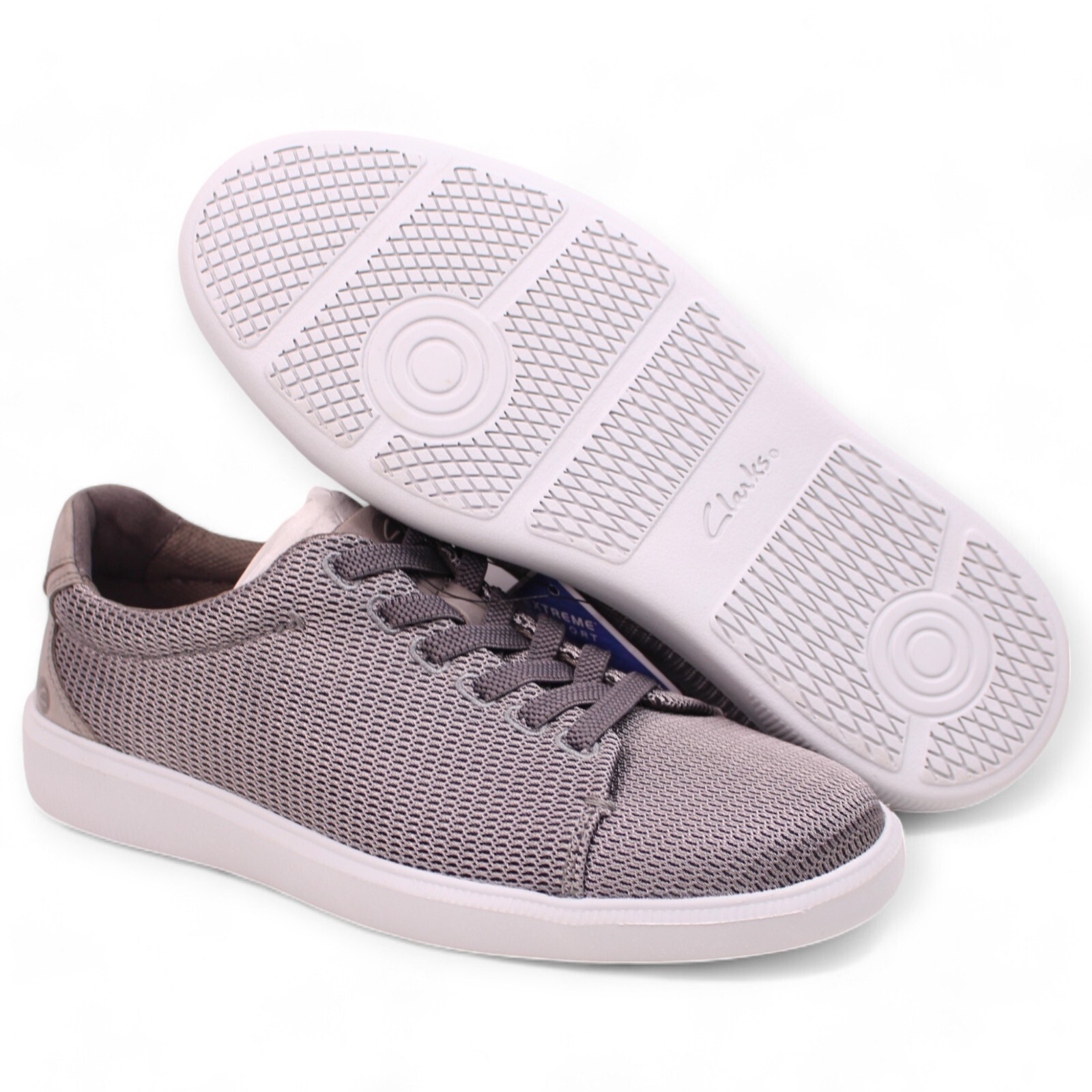 Clarks Cambro Low Mens Casual Sneakers Gray Mesh US 8 New With Box