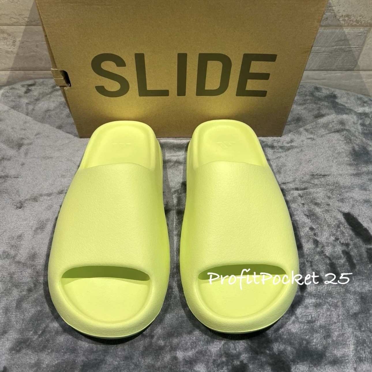 Yeezy Glow Green Sandal Slides Size 13