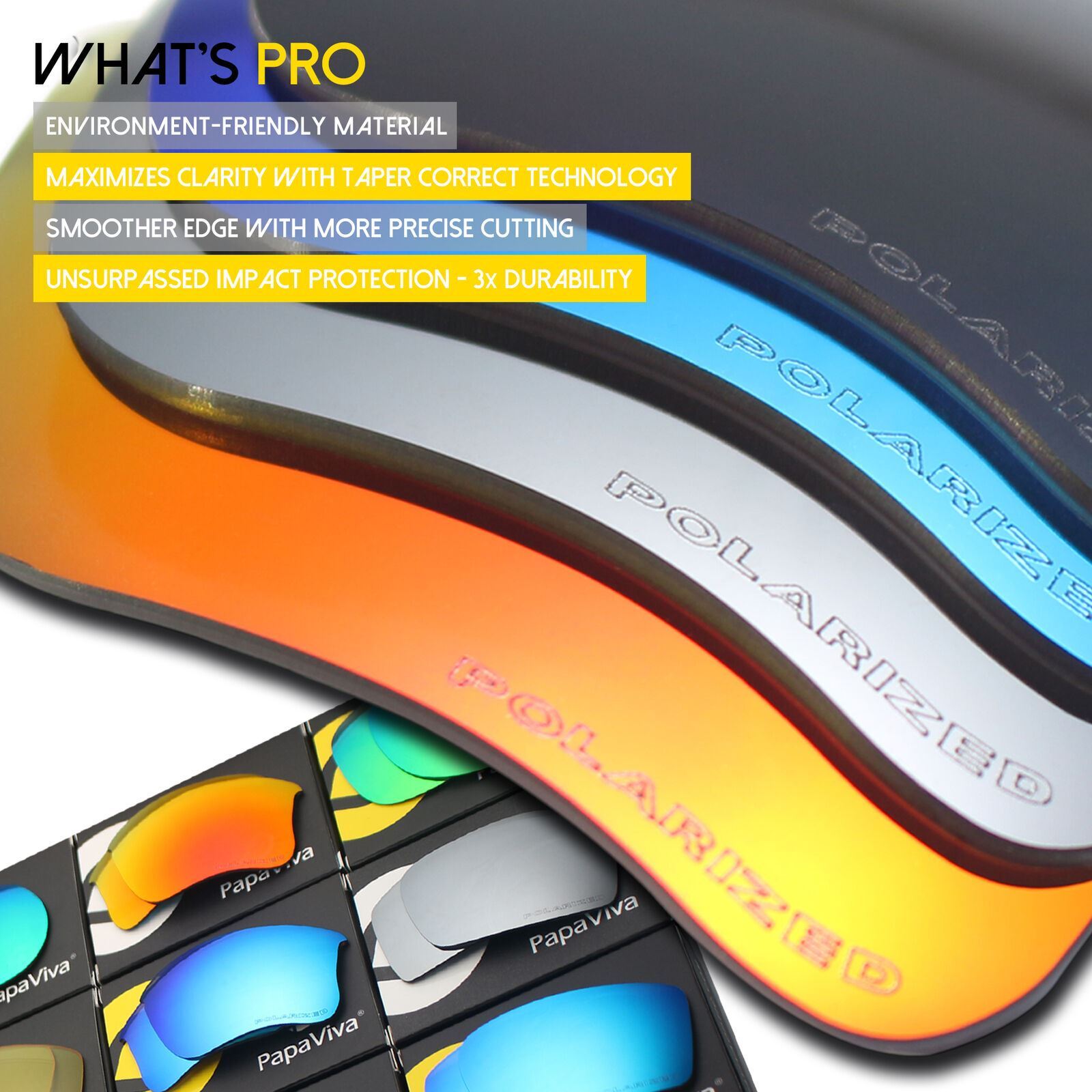 PapaViva Polarized Replacement Lenses For-Oakley Straight Jacket 2007 Options