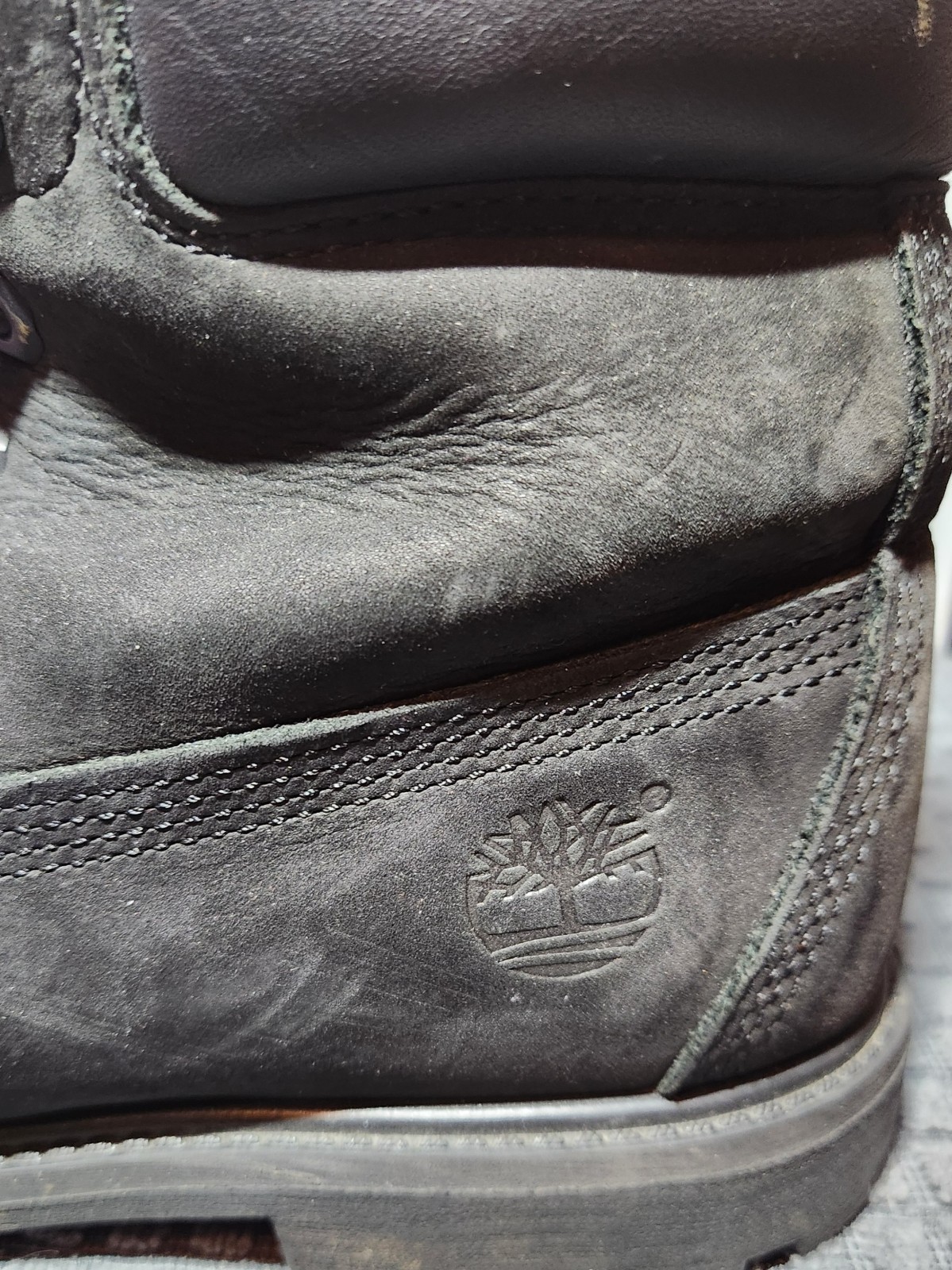 Timberland Premium 6-Inch Waterproof Boots Mens 8.5 Black Leather Insulated