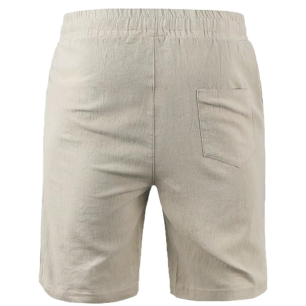 Men’s Cotton Linen Summer Shorts Breathable Casual Fitness Gym Sports Pants Gift