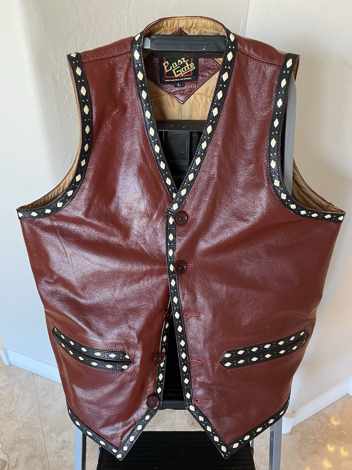 The Warriors movie Genuine Leather Vest Mezco Furies Patch Set Halloween Costume
